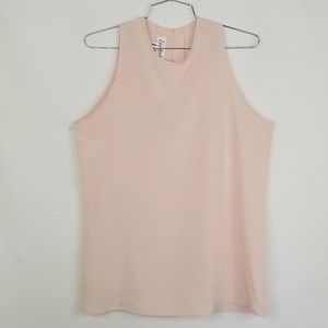 Luigi Bertolli Pink Chiffon Sleeveless Lightweight Blouse Size Small/42